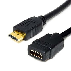 Kabel HDMI M/F 5m, pozlacené konektory, 1.4, Premi