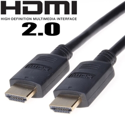 Kabel HDMI M/M 3m, zlac. konektory, rev. 2.0