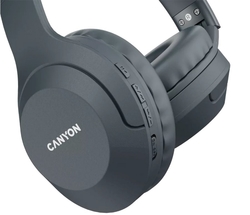 Sluchátka CANYON BTHS-3, USB-C, BT V5.1,tmavě šedá