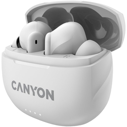 Sluchátka CANYON TWS-8,BT sluchátka s mikro.,bílá