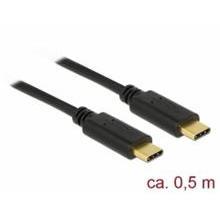 Kabel USB 2.0 Type-C/Type-C 0,5m, 5A, E-Marker