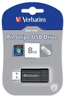 Flash Verbatim Store' n ' Go PinStripe 8 GB