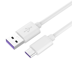Kabel USB 3.1 C/M - USB 2.0 A/M, 5A, 1m, bílý