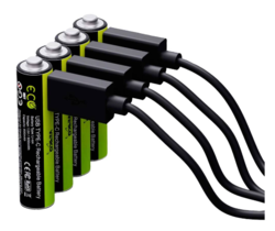 Baterie Verico AAA nabíjecí USB-C,600mAh,1.5V,4ks
