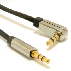 Kabel audio 3.5mm M/3.5mm M, 1,8m, 90° koncovka