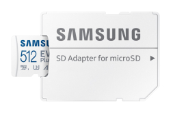 Micro SDXC Samsung 512GB EVO Plus + SD adaptér